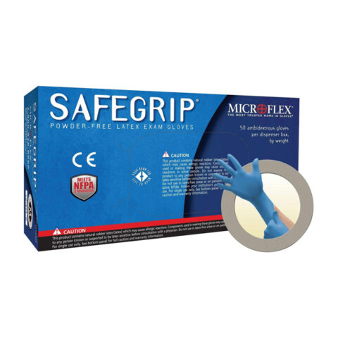 Microflex SafeGrip Powder-Free Latex Mechanics Gloves - Medium, Case Of 10 Boxes (SG-375M)