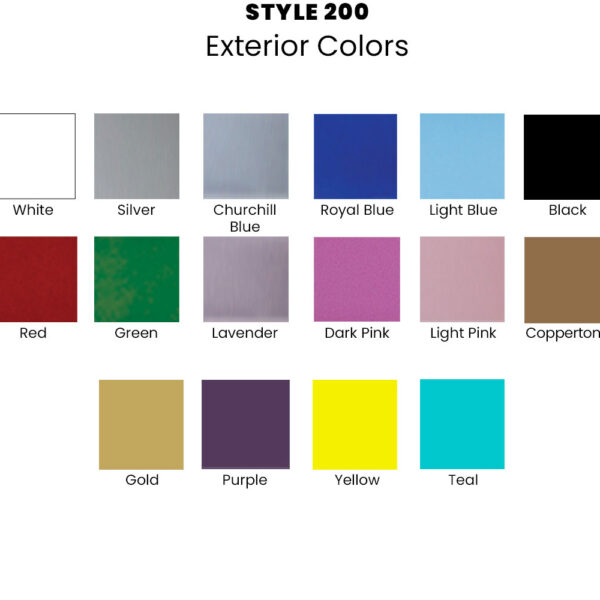 Exterior color options for the Cherokee Style 200 Casket