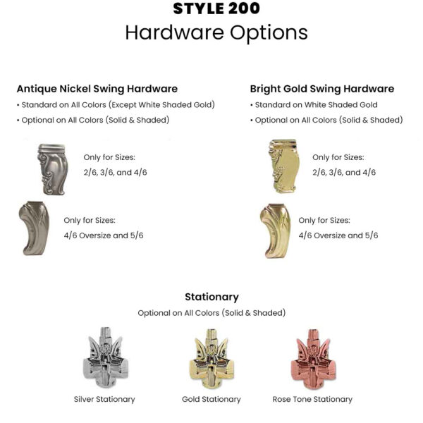 Exterior hardware options for the Cherokee Style 200 Casket