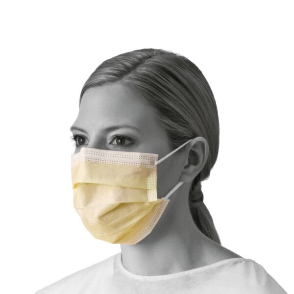 Disposable ASTM Level 1 procedure face mask for funeral home professionals